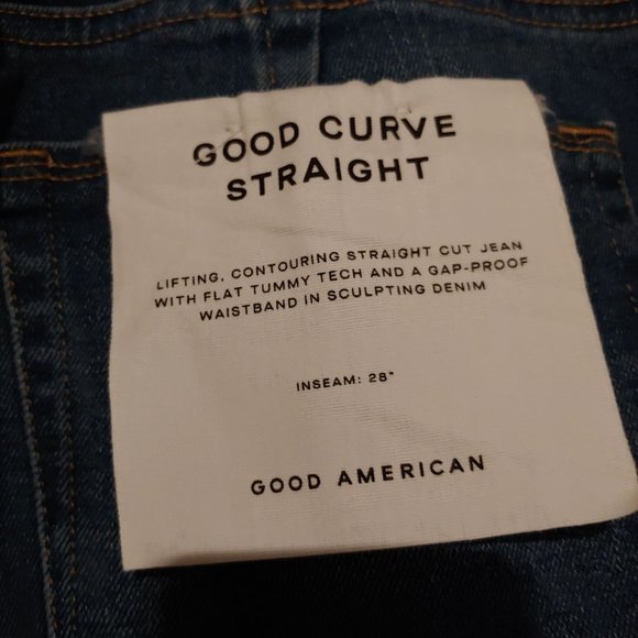 Good American Good Curve Straight sculpting Denim Jeans Size 15 - Picture 10 of 13